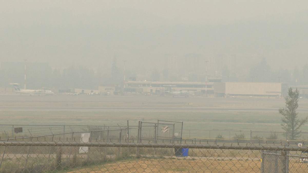 A no-fly zone issued by the BC Wildfire Service in the vicinity of the White Rock Lake wildfire is hampering operations at Kelowna International Airport (YLW). 