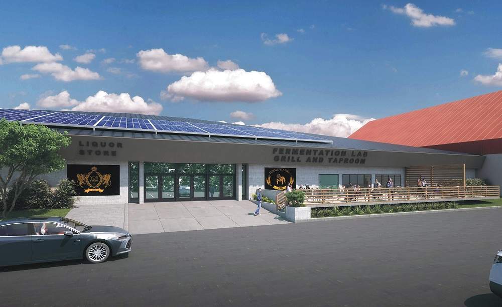 Rendering of new YQR Distillery building on REAL Campus.