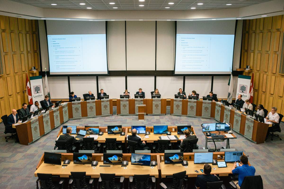 Council members, sitting as the strategic priorities and policy committee, meet for the first time in council chambers after the 2018 municipal election, Dec. 4, 2018.