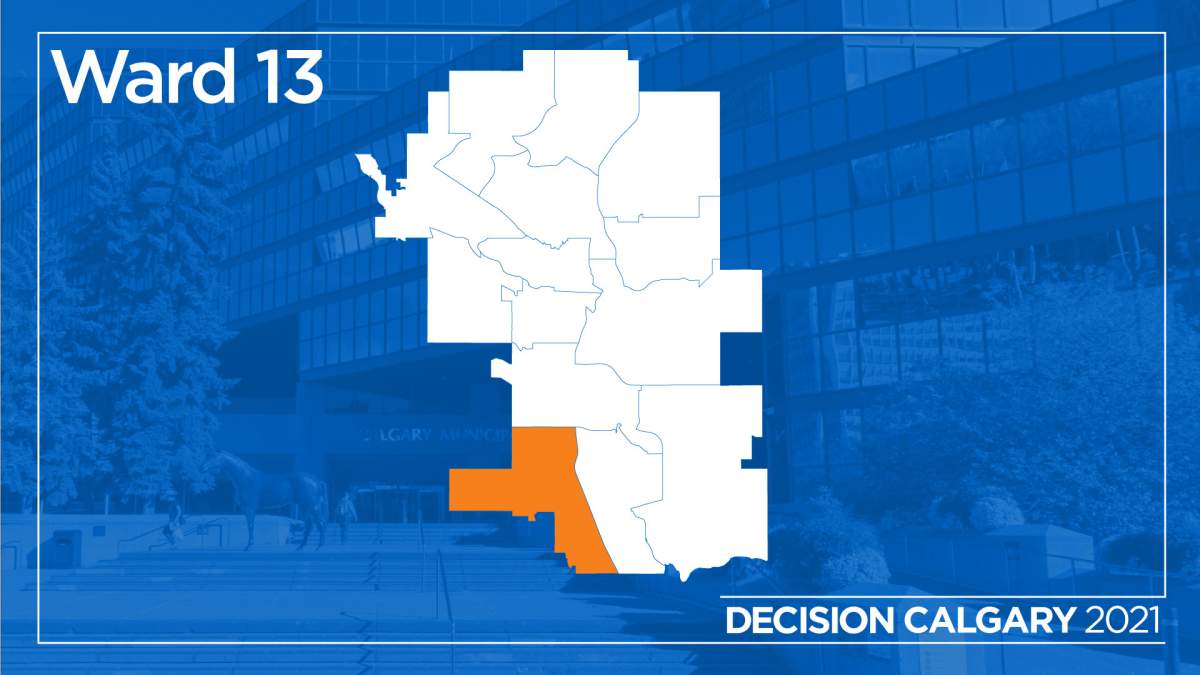 The municipal riding of Ward 13 in Calgary.