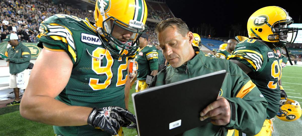 Edmonton Elks coach Terry Eisler