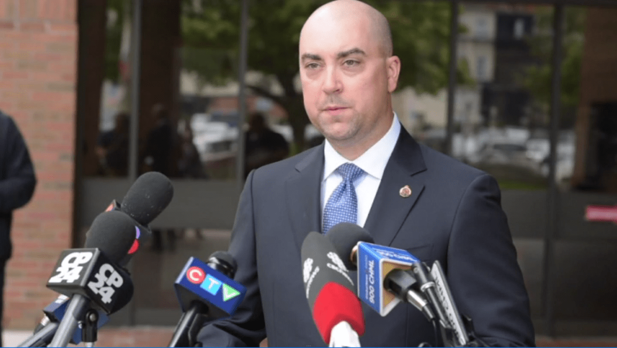 Det. Sgt. Steve Berezuik updates the kidnapping of Faqir Ali and murder of the victim’s son, out front of Hamilton’s Central Station on Friday, Sept.17, 2021.