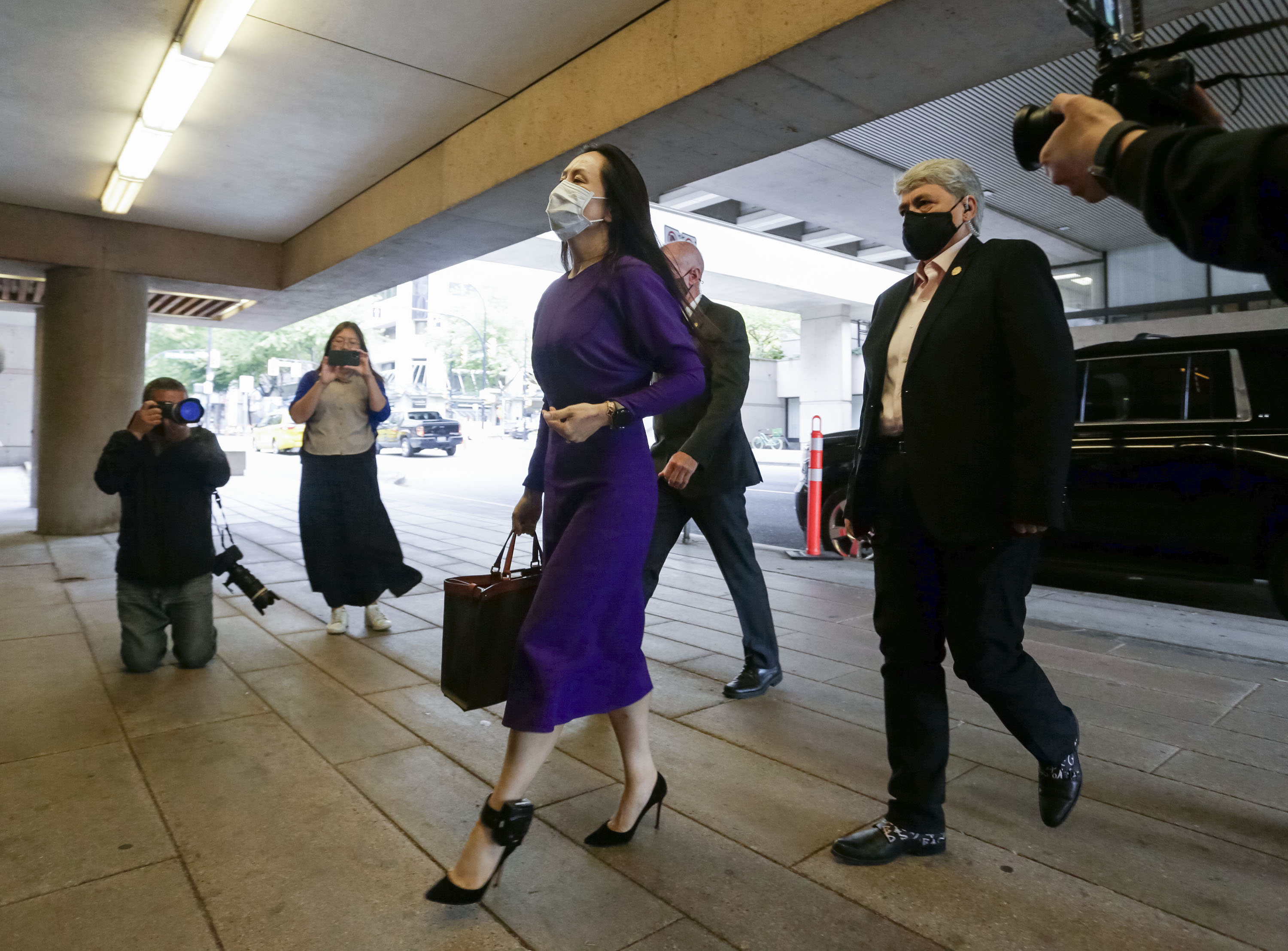 OTTAWA — China’s Huawei chief financial officer Meng Wanzhou arrives at the court in Vancouver, Canada, Aug. 18, 2021.  (Photo by Liang Sen/Xinhua) (Credit Image: © Liang Sen/Xinhua via ZUMA Press)