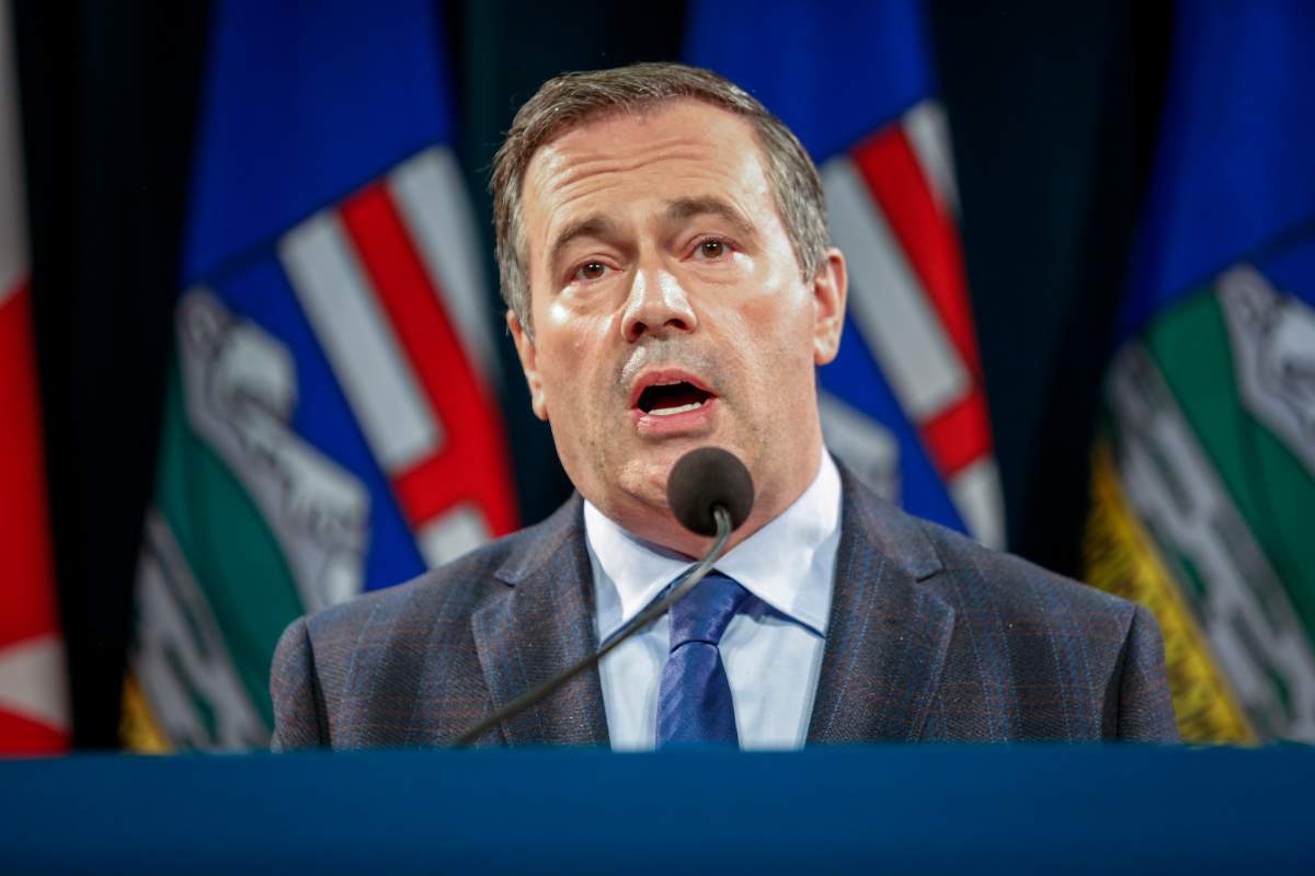 Alberta Premier Jason Kenney announces new COVID-19 measures for Alberta in Calgary, Wednesday, Sept. 15, 2021.