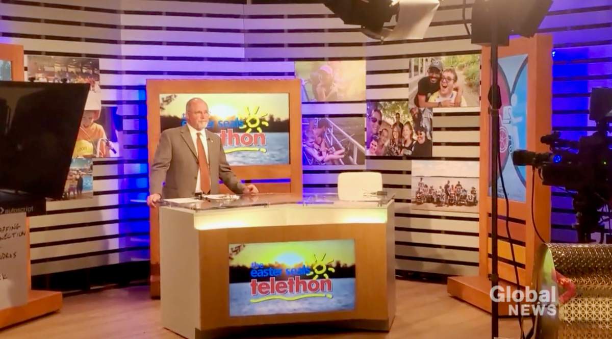 Stu Harrison hosts the 49th Easter Seals Telethon in Peterborough on Sept. 26, 2021.