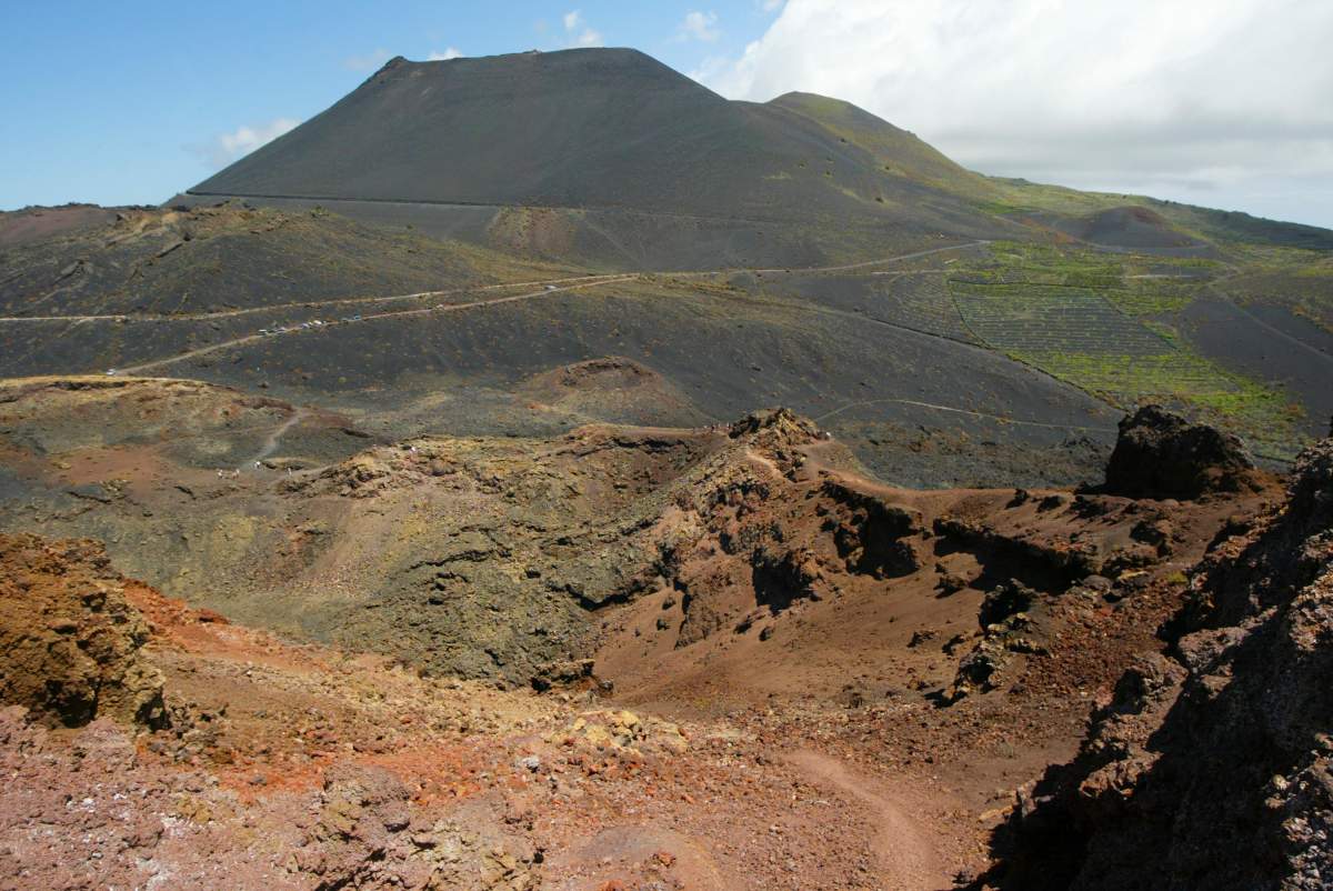 General view of Cumbre Vieja, an area in the south of the island that could be affected by a possible volcanic eruption, on 14 Sept., 2021 in Cumbre Vieja, La Palma, Canary Islands, Spain.