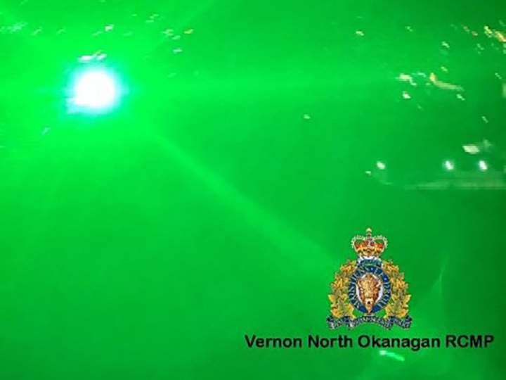 Police say a 39-year-old man was arrested around midnight for allegedly pointing a laser at commercial planes, thanks to public help, and that he resisted arrest.