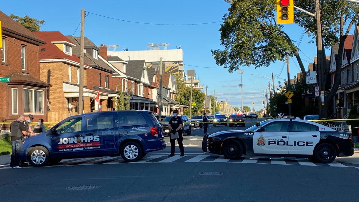 Hamilton police investigating a late afternoon shooting on Cannon Street near Barnesdale Avenue North on Sept. 24, 2021.