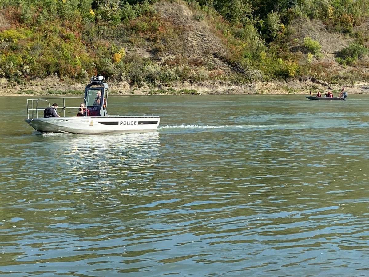 Edmonton police and emergency officials are searching the North Saskatchewan River valley on Wednesday, Sept. 8, 2021, looking for human remains that may have entered the water in the past year.