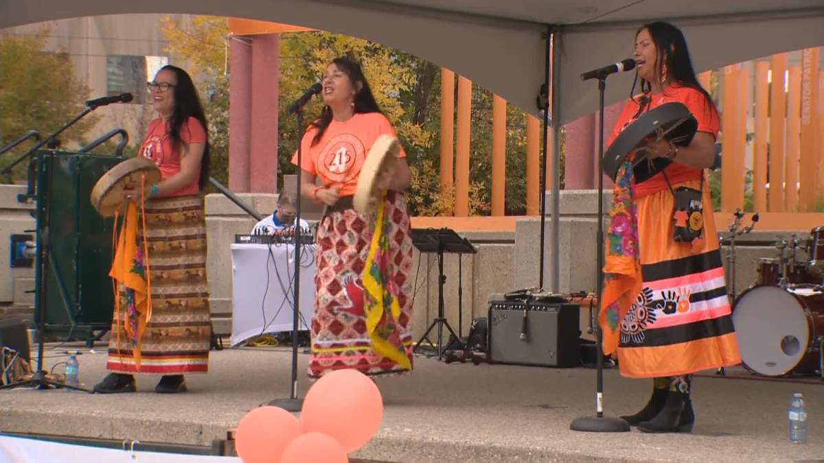 The third annual Orange Shirt Day walk was held in downtown Calgary Sept. 25, 2021.