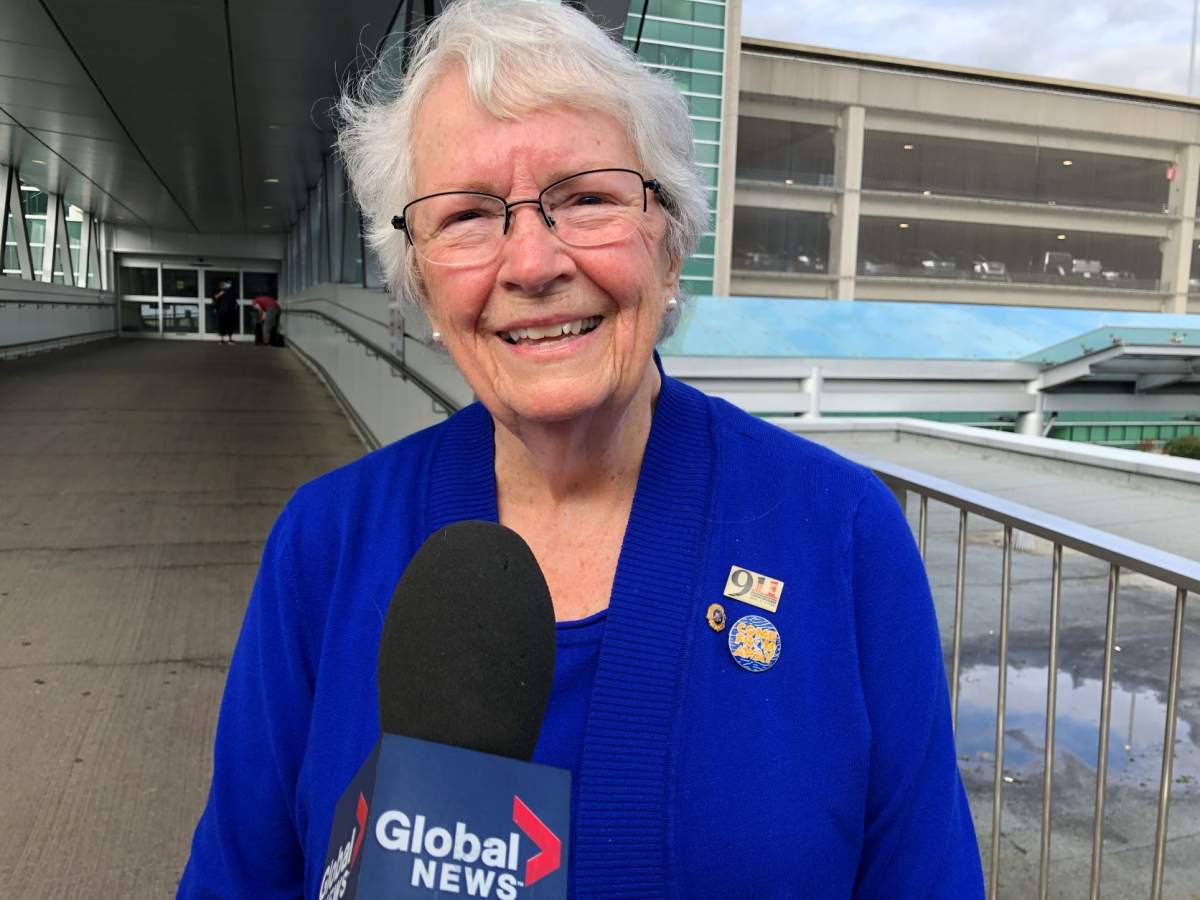 A once-stranded flight passenger, Shirley Brooks-Jones from Ohio, returned to Gander to mark the 20th anniversary of 9/11.