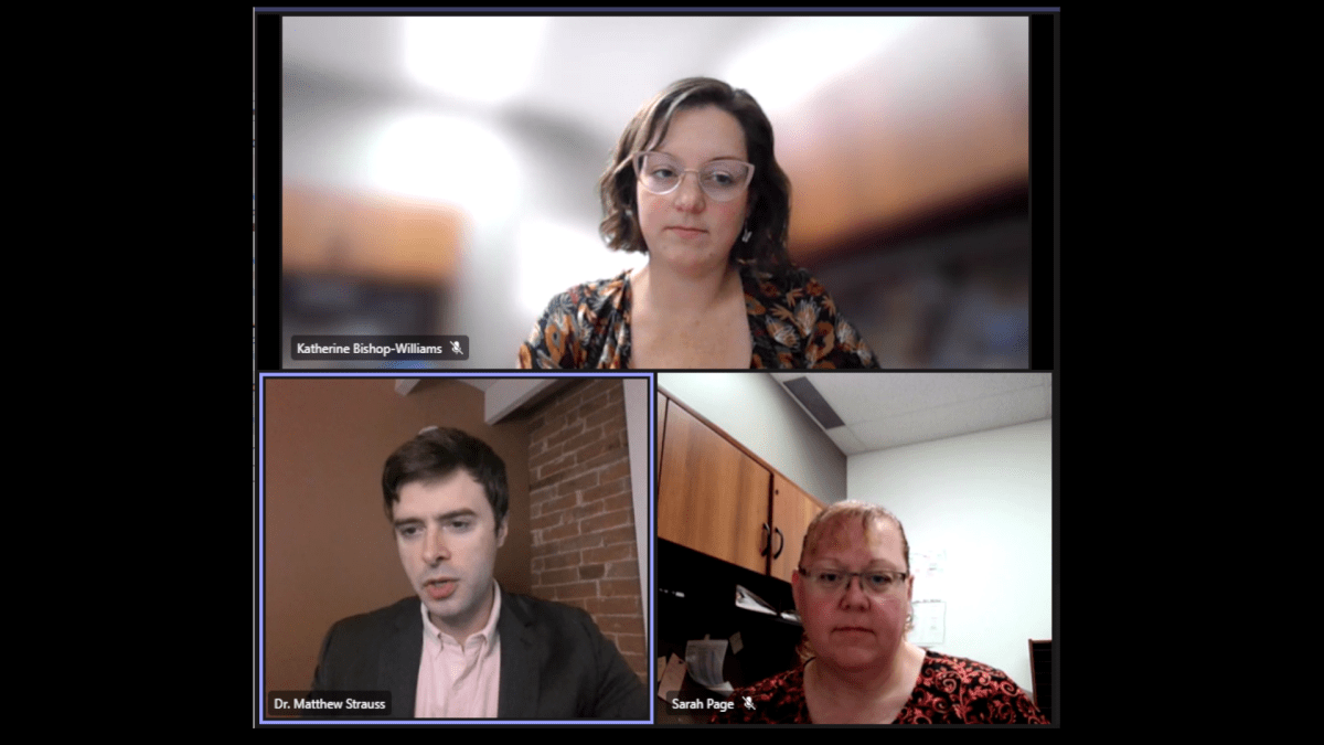 Haldimand-Norfolk's new Medical officer Dr. Matt Strauss addresses the media during a virtual update on Monday Sept. 27, 2021.