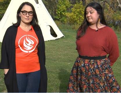 Katherine Starzyk and Aleah Fontaine are part of an effort to develop a “reconciliation barometer” at the University of Manitoba.