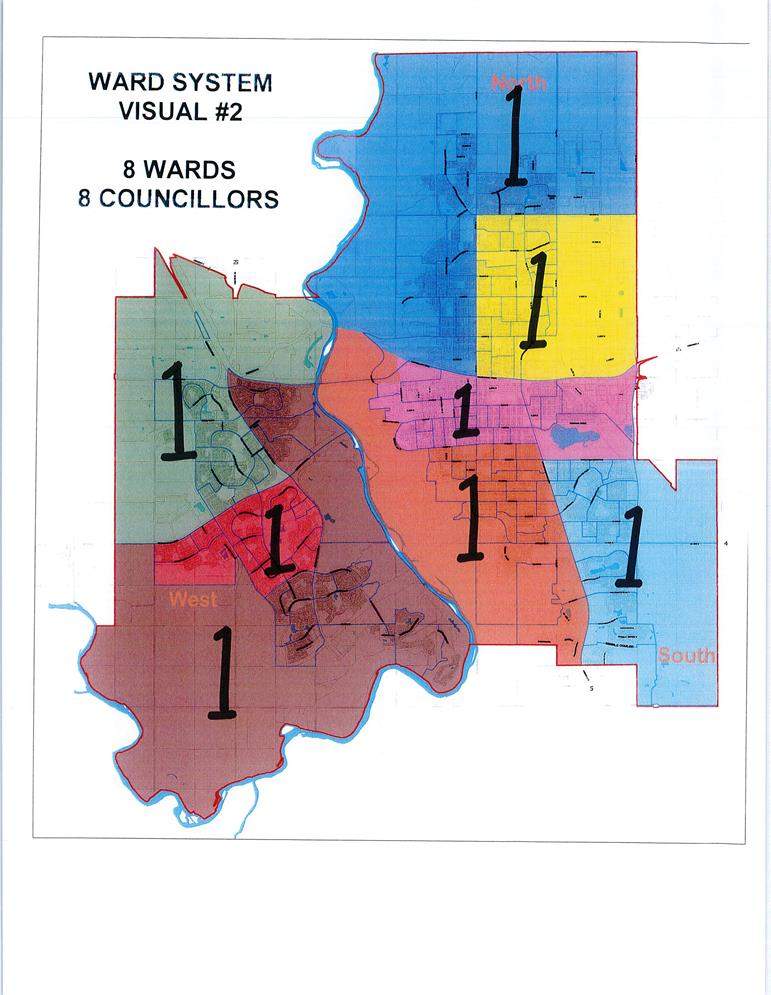 Example of a ward boundary in Lethbridge.