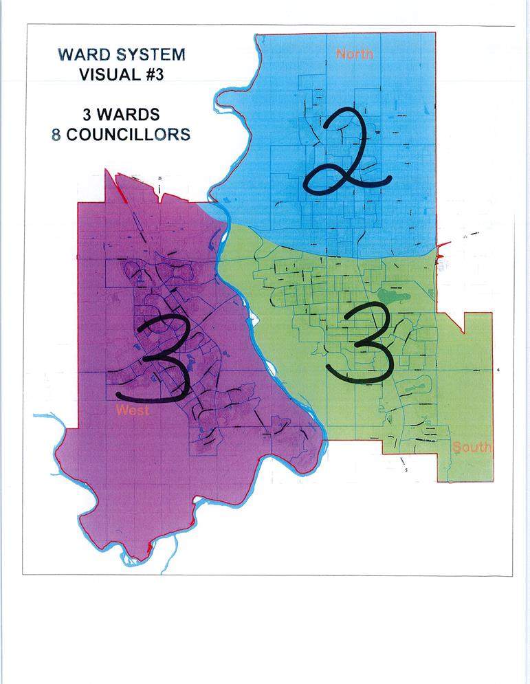 Example of a ward boundary in Lethbridge.