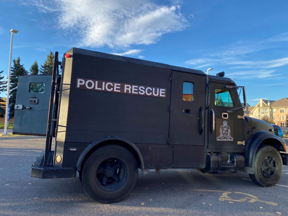 Lethbridge Police Service armoured vehicle.