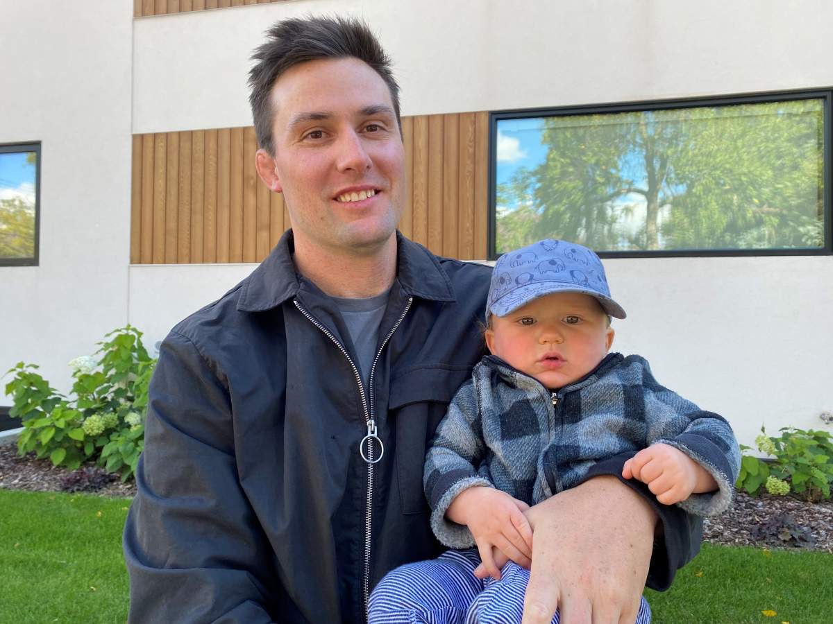 James Petryk and 10-month-old Gavin Petryk on September 15, 2021