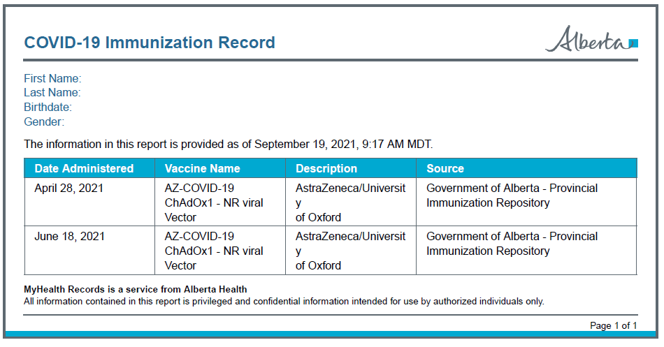 Alberta’s new proof of vaccination cards can be easily edited, residents say - image