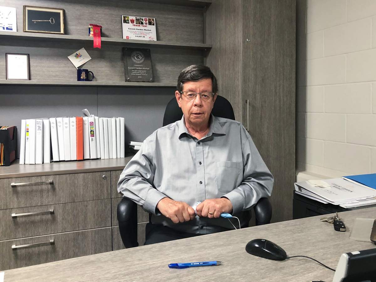 Bob Usher, general manager of the Covent Garden Market, in his office, Sept. 22, 2021