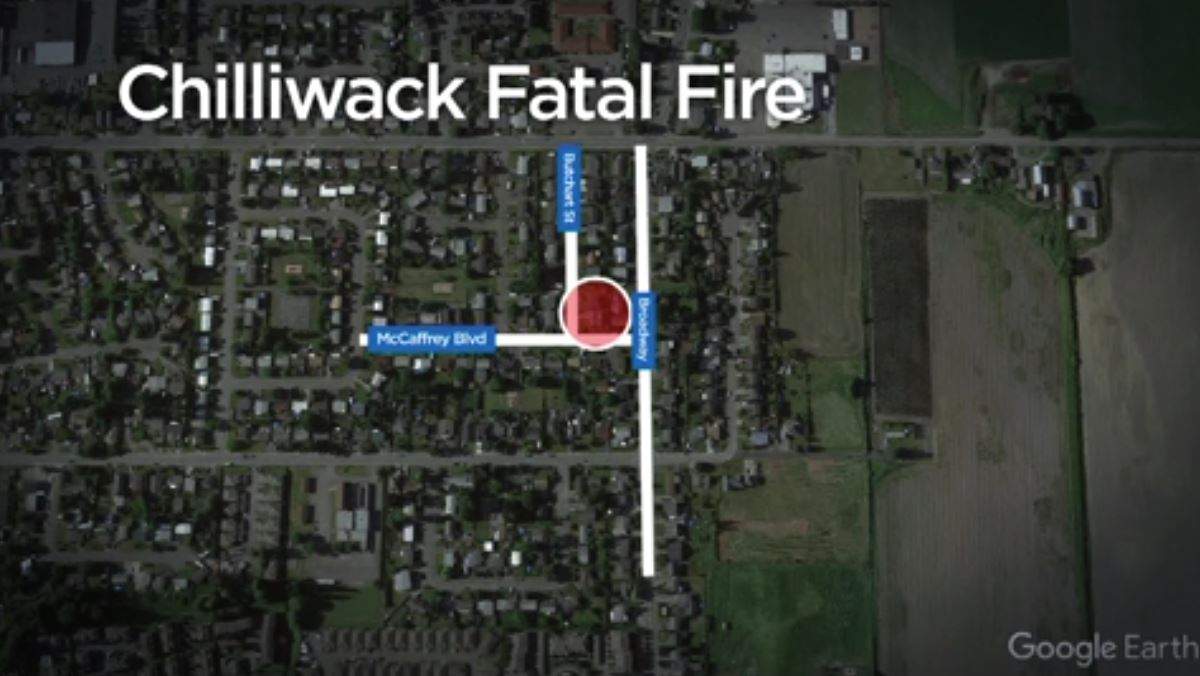 One person is dead following a house fire in Chilliwack, B.C.
