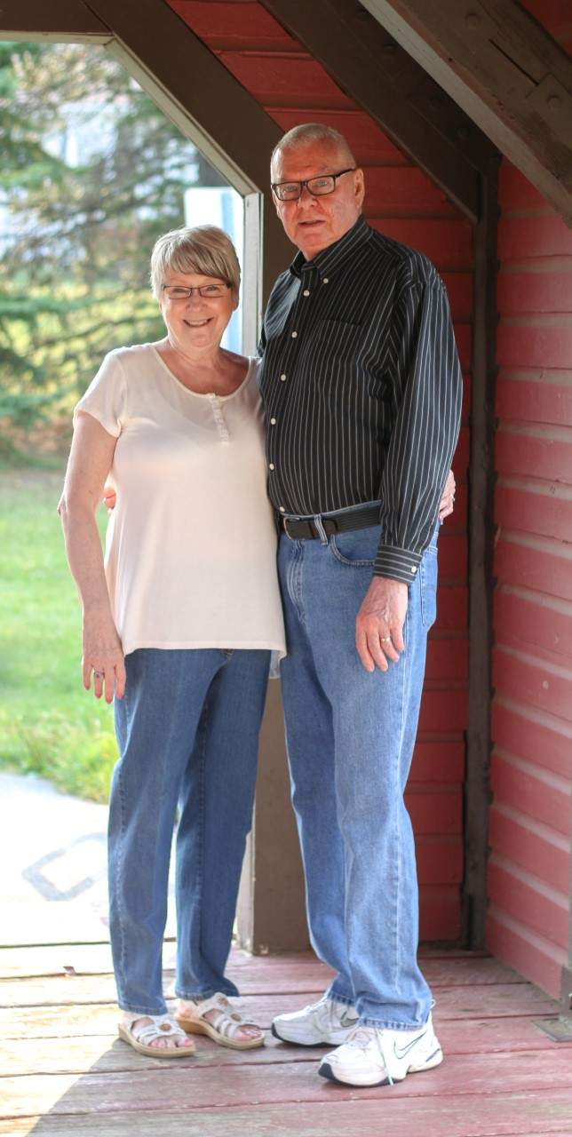 David Lowry (R) and his wife Marion Lowry.