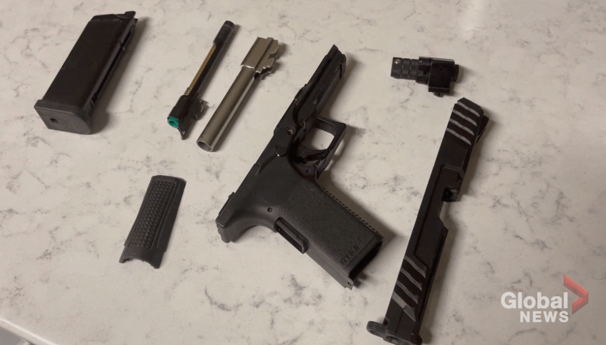 A youth faces charges after Cobourg police seized this imitation firearm at Cobourg Collegiate Institute.