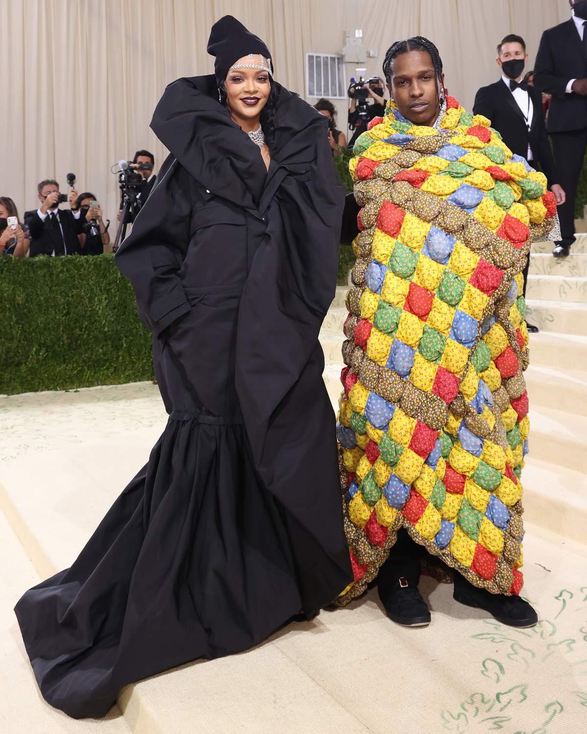 Rihanna and ASAP Rocky attend the 2021 Met Gala benefit on September 13, 2021 in New York City.