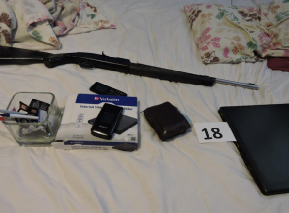 Pellet rifle police said they found during a search of a residence associated with Kevin Omar Mohamed.