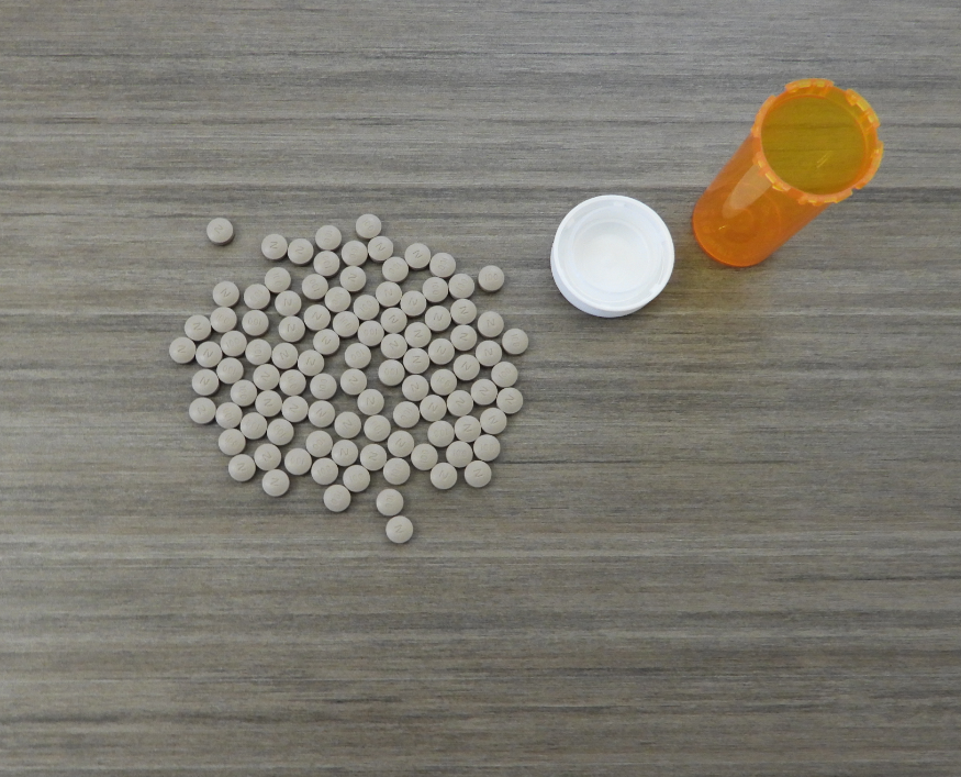 One of the bottles of pills seized by Manitoba RCMP.