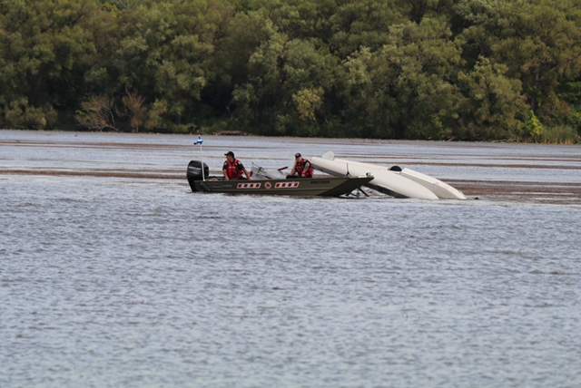 Two people are rescued after a float plane crashed in Scugog Lake on Wednesday, Sept. 15.