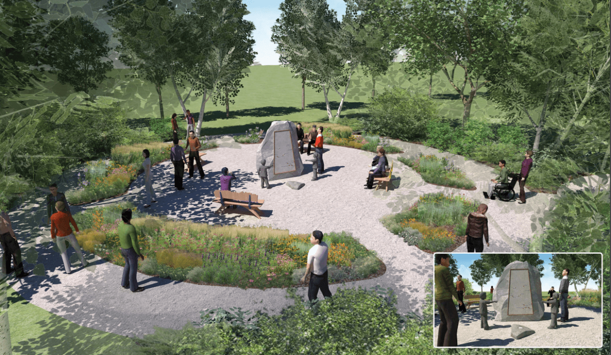 The proposed design for a residential school memorial in Regina.