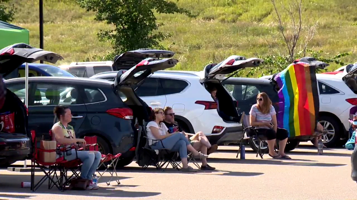 A drive-in event at Calgary Pride on Saturday, Sept. 4, 2021.