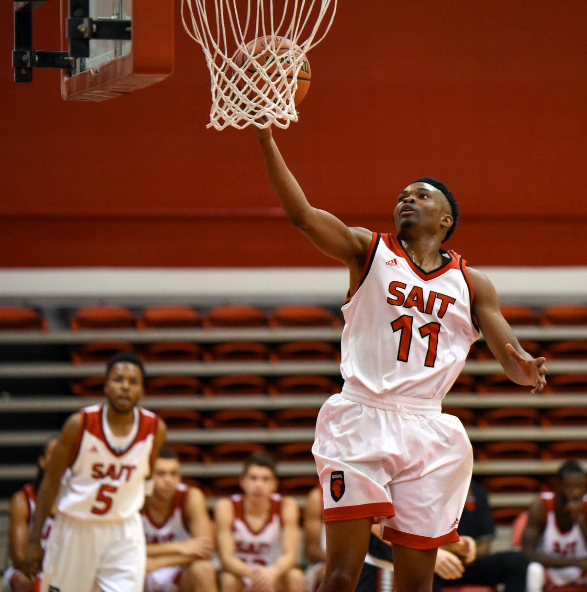 SAIT Trojans vs. Augustana in Calgary on Friday, Oct. 5, 2018. John Mitchell Smith Jr. died after being shot outside a Calgary nightclub on Sunday, Oct. 10, 2021. Smith was an avid basketball coach and player.