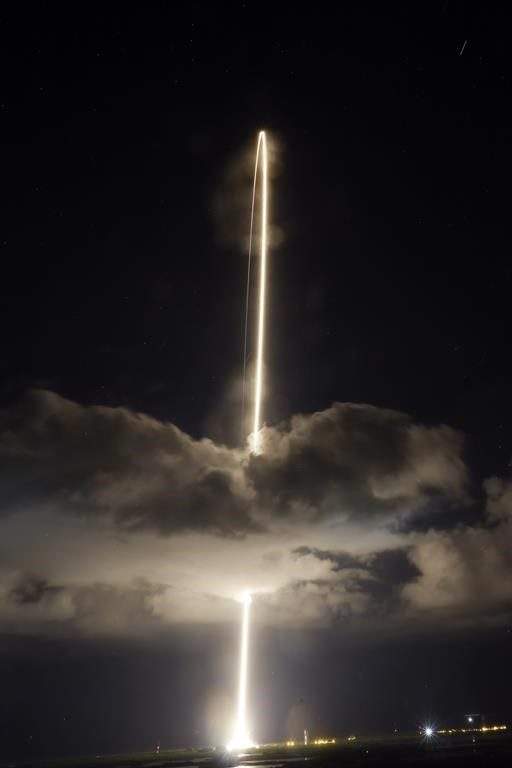 A United Launch Alliance Atlas V rocket carrying the LUCY spacecraft lifts off from Launch Complex 41 at the Cape Canaveral Space Force Station, Saturday, Oct. 16, 2021, in Cape Canaveral, Fla.