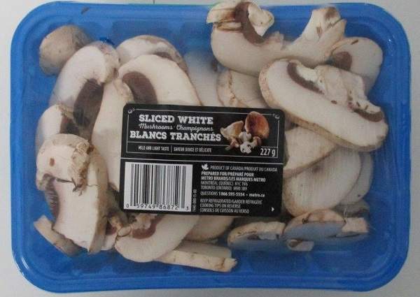The Canadian Food Inspection Agency says a recall has been issued by Carleton Mushroom for the mushrooms, which were prepared for Metro Brands.