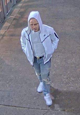 Police released this photo of the suspect in the fatal downtown Calgary shooting on Sunday, Oct. 10, 2021.