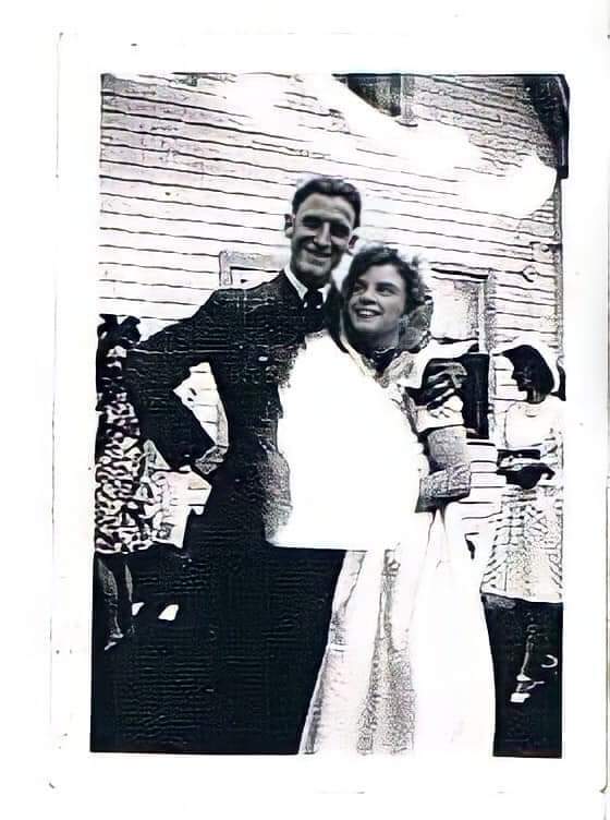 Photo of Marg and unknown male.