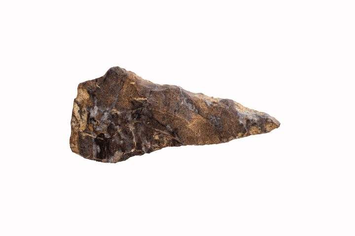 This stone knife, shown in this handout image, dating from 2,500 - 4,000 years ago, is thought to have been used by the Algonquin people. It was disovered by archaeologists on Parliament hill during the renovation of the Parliament buildings in Ottawa. 