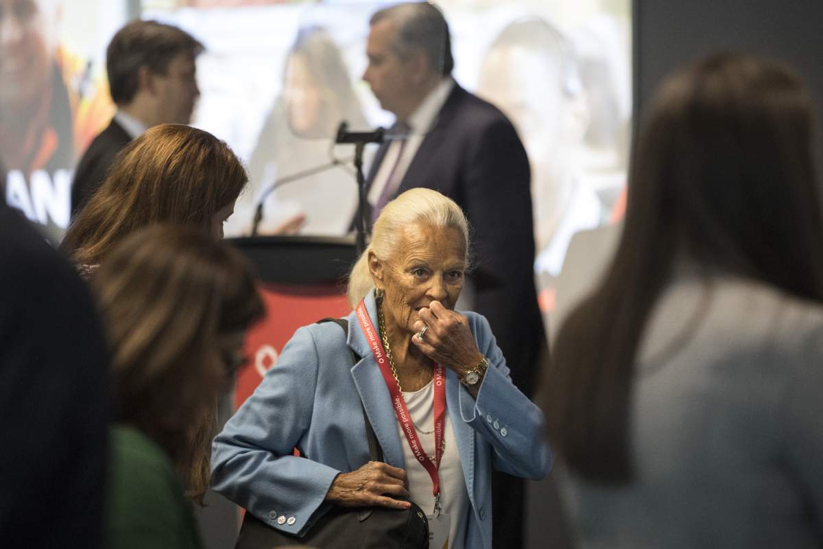 Loretta Rogers attends the Rogers AGM in Toronto on April 18, 2019. Loretta believes CEO Joe Natale is the right person to lead the company.