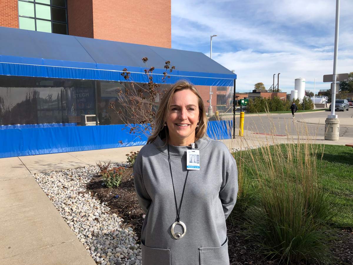 STEGH president and CEO Karen Davies says the machine is expected to receive its first patient within a year.