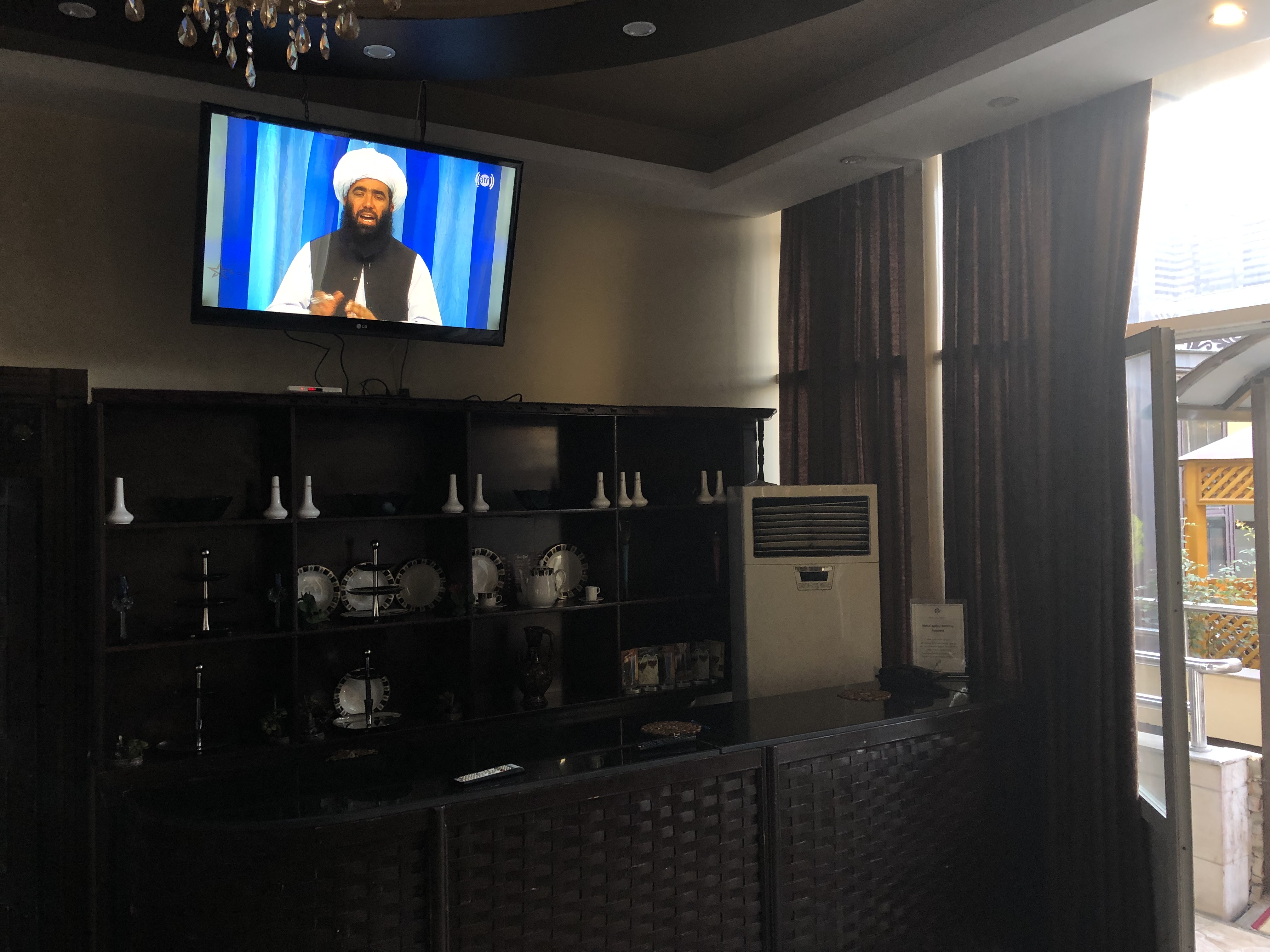 Taliban television broadcast, Kabul.