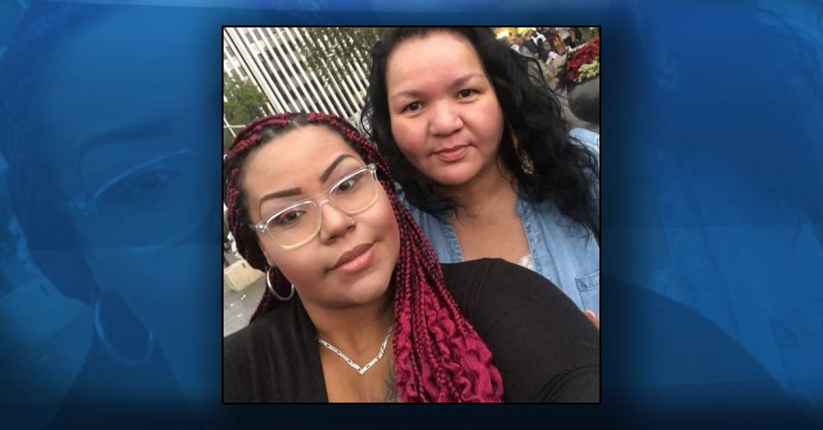 Jennifer Rosebluff-Thomas, left, poses with her sister Carol Charles in this undated handout photo. 