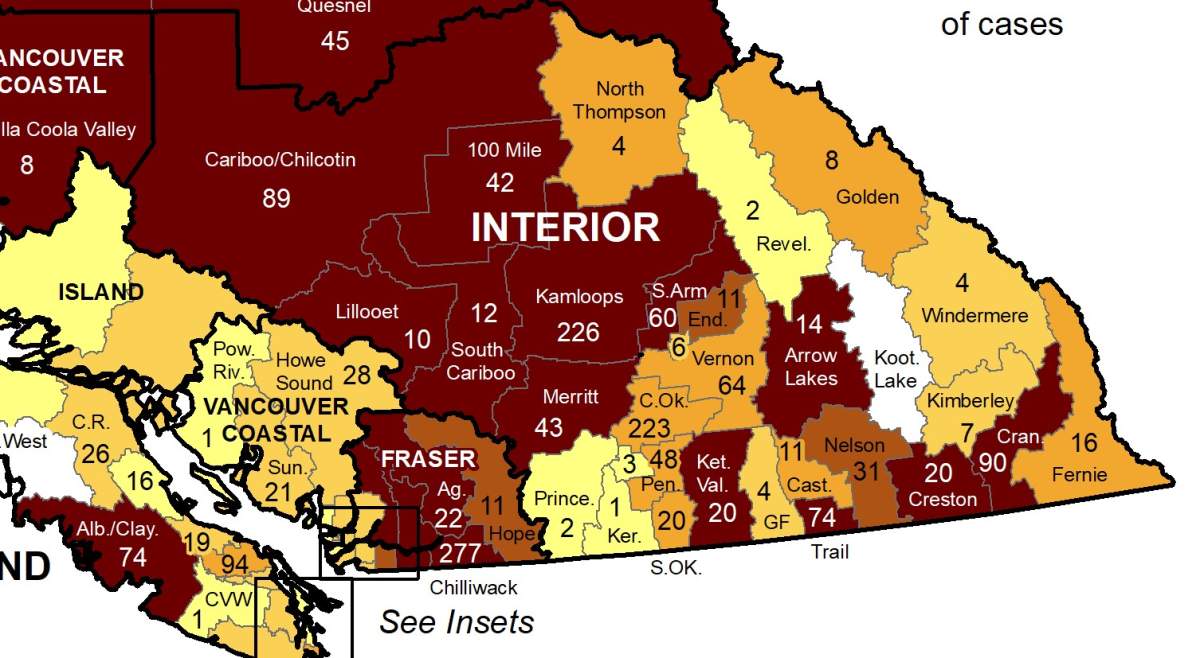 From Sept. 26 to Oct. 2 cases fell around the Okanagan. 