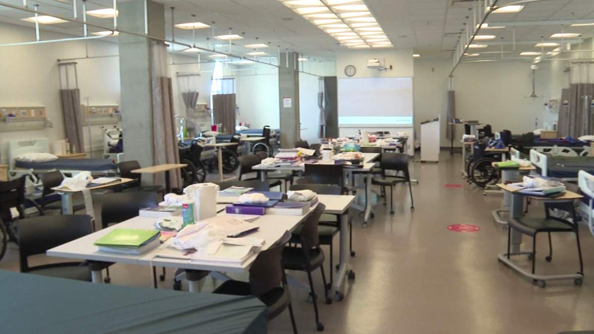 Along with healthcare settings, complete with the latest technology, the facility includes student labs, classrooms and office space.