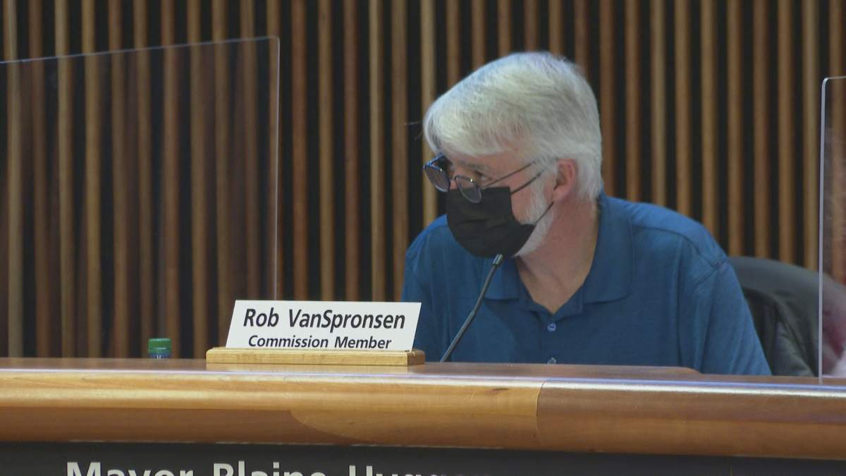 Lethbridge Police Commission chair Rob Van Sponsen at the Oct. 27, 2021 meeting of the commission.
