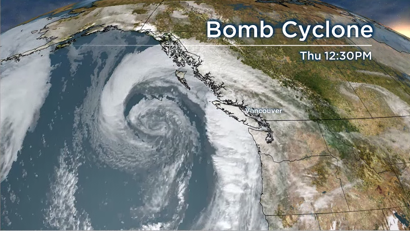 A closer look at the bomb cyclone.