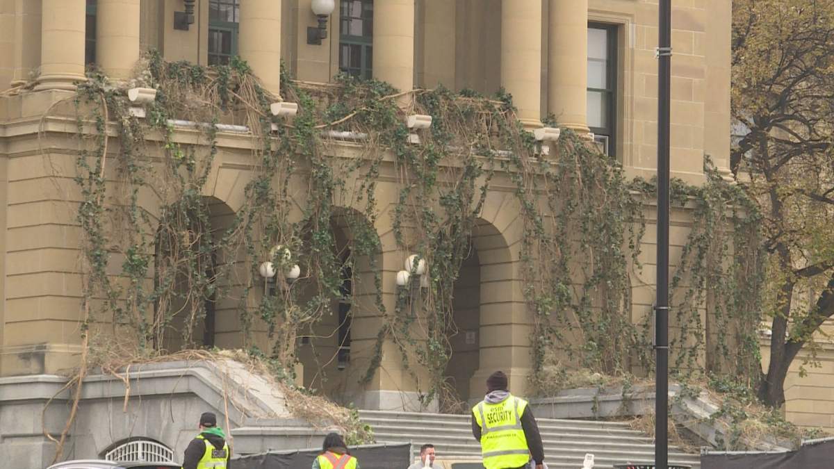 “‘The Last of Us” HBO television production set at the Alberta Legislature in Edmonton, Alta. on Wednesday, October 6, 2021.