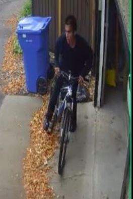 The man is described as thin, in his 20s, approximately five-foot-seven inches to five-foot-nine tall. He was wearing a long-sleeved blue shirt, dark pants, and short dark spiky hair.