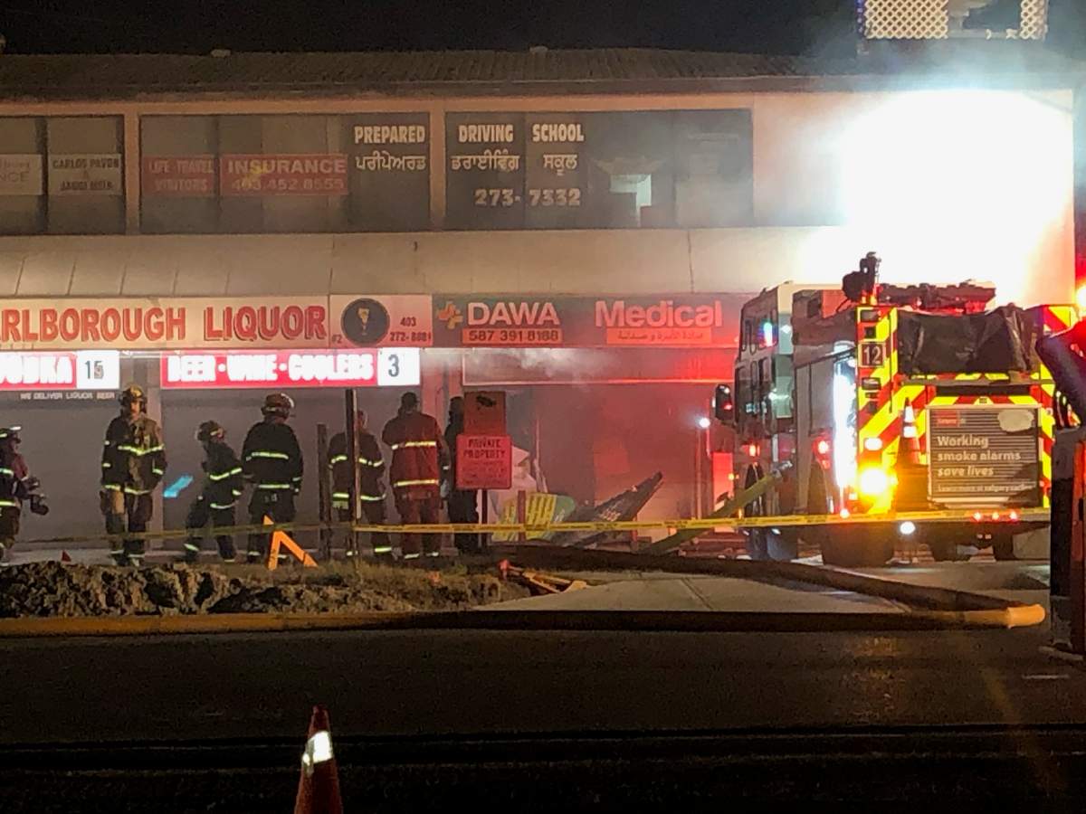 Calgary Fire crews were called to an early morning structure fire in the the Marlborough neighbourhood on Oct. 17, 2021.