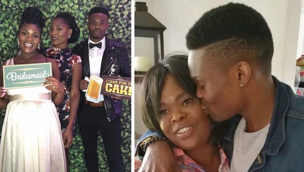 John Mitchell Smith Jr., 31, died after being shot outside a Calgary nightclub on Sunday, Oct. 10, 2021. On the left, Smith is pictured with his sisters, Sade and Krystal Smith. On the right, Smith is pictured with his mother, Cylon Bates.